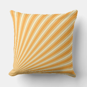 Cojín Decorativo Fondo de los rastros de sol divertidos del Naranja
