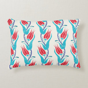 Cojín Decorativo Fondo de los tulipanes. Motif turco tradicional. c