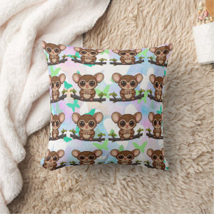 Cojín Decorativo Fondo de mariposa Tarsier Pastel