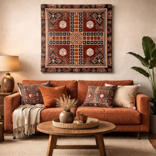 Cojín Decorativo Fondo de moda con patrón geométrico retro