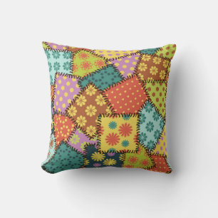 Cojín Decorativo fondo de mosaico con diferentes patrones