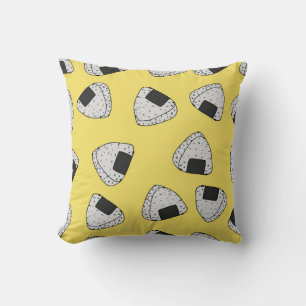 Cojín Decorativo Fondo de Onigiri (bola de arroz japonesa). Sin inc