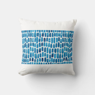 Cojín Decorativo Fondo de patrón sin inconvenientes con color azul