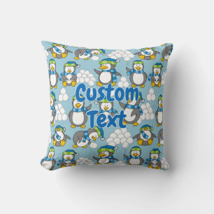 Cojín Decorativo Fondo de pequeños pingüinos