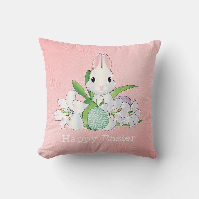 Cojín Decorativo Fondo De Textura Bunny Y Pink (Anverso)