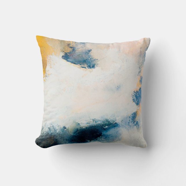 Cojín Decorativo Fondo de textura de aceite abstracto. Pintar sobre (Anverso)