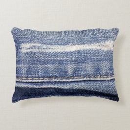Cojín Decorativo Fondo de textura de jeans.