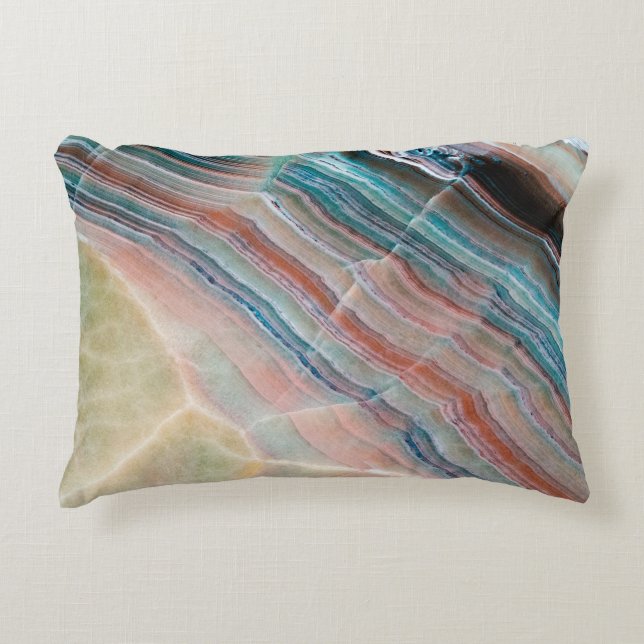 Cojín Decorativo fondo de textura de mármol onix de piedra natural (Anverso)