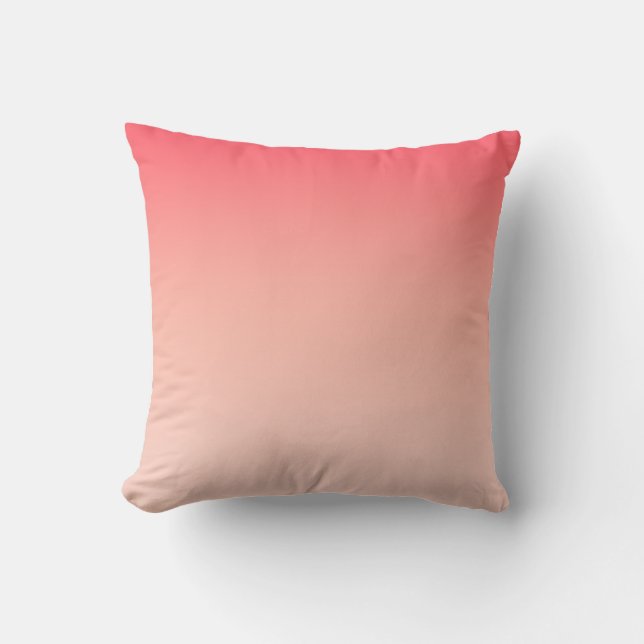 Cojín Decorativo Fondo degradado rosa y melocotón (Anverso)