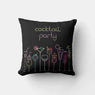 Cojín Decorativo Fondo del Fiesta de cócteles