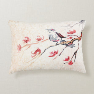 Cojín Decorativo Fondo del pájaro del canto