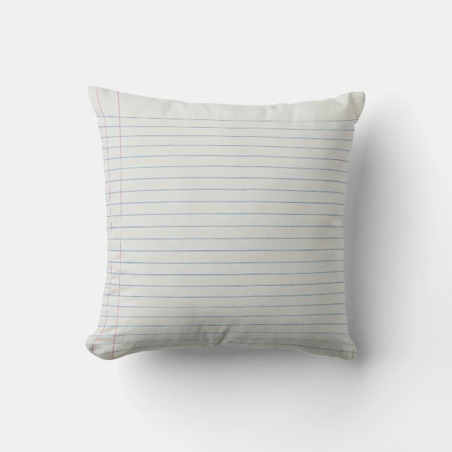 Cojín Decorativo Fondo del papel escolar en línea (Anverso)
