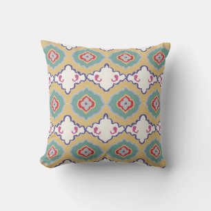 Cojín Decorativo Fondo del patrón de quevron del ikat étnico Tradic