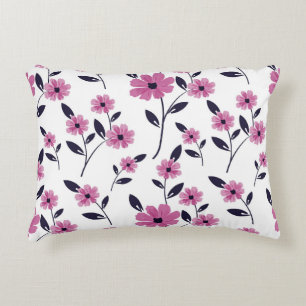 Cojín Decorativo Fondo del patrón floral sin soldadura, dibujado a