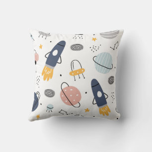Cojín Decorativo Fondo espacial para niños Hipótesis de cadera espa