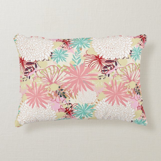 Cojín Decorativo Fondo floral 4 (Anverso)