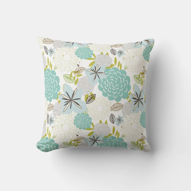 Cojín Decorativo Fondo floral 5 (Anverso)