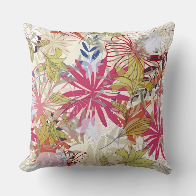 Cojín Decorativo Fondo floral 6 (Anverso)