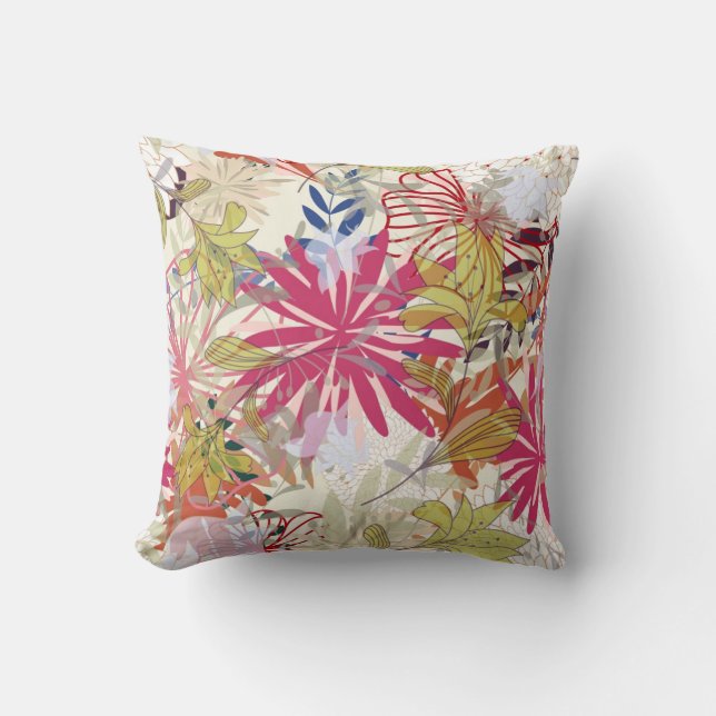 Cojín Decorativo Fondo floral 6 (Anverso)