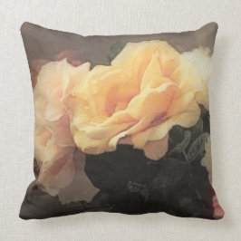 Cojín Decorativo fondo floral del vintage del arte en colores en