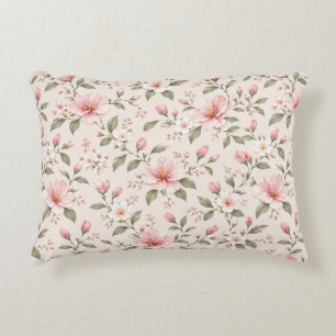 Cojín Decorativo Fondo floral sin costuras de flor de cerezo rosa s