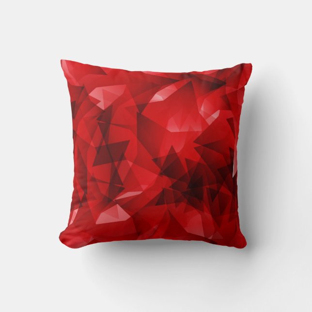 Cojín Decorativo Fondo geométrico abstracto rojo-51083 (Anverso)