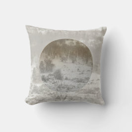 Cojín Decorativo Fondo geométrico del invierno del bosque nevado