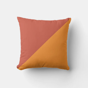 Cojín Decorativo Fondo liso rojo y Naranja