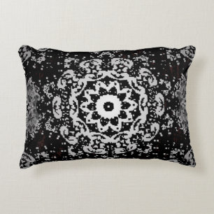 Cojín Decorativo Fondo marrón. Fondo de doodle en blanco vintage