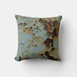 Cojín Decorativo Fondo metálico viejo y corroído.