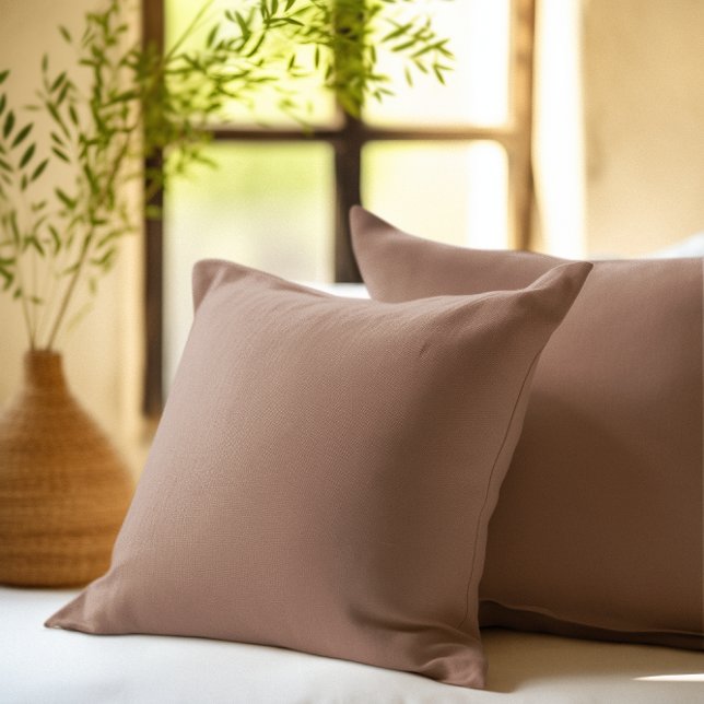 Cojín Decorativo Fondo mocha marrón simple Personalizado (Subido por el creador)