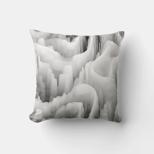 Cojín Decorativo fondo monocromático de onda fractal abstracta borr