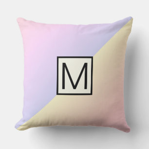 Cojín Decorativo Fondo Monograma Arcoiris Moderno #2