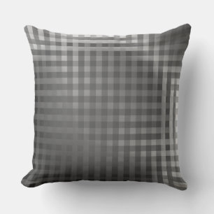 Cojín Decorativo fondo negro y blanco a cuadros