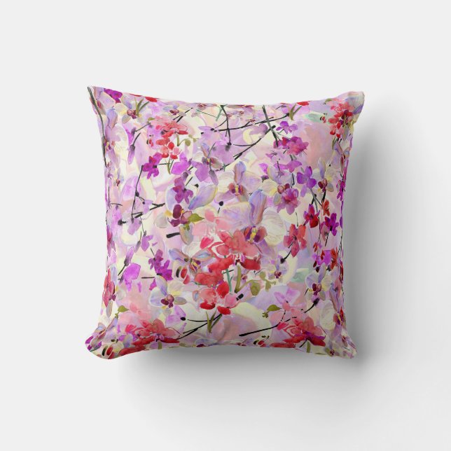 Cojín Decorativo Fondo Orquídea-Sakura (Anverso)