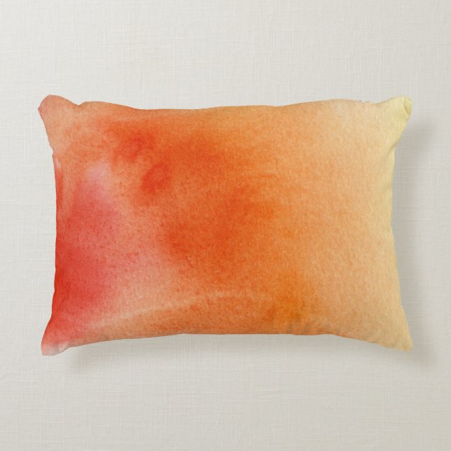 Cojín Decorativo Fondo pintado a mano 15 de la acuarela abstracta (Anverso)