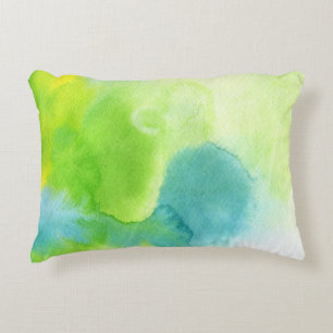 Cojín Decorativo Fondo pintado a mano 16 de la acuarela abstracta