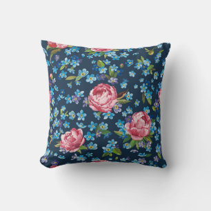 Cojín Decorativo Fondo retro elegante de los peones rosados