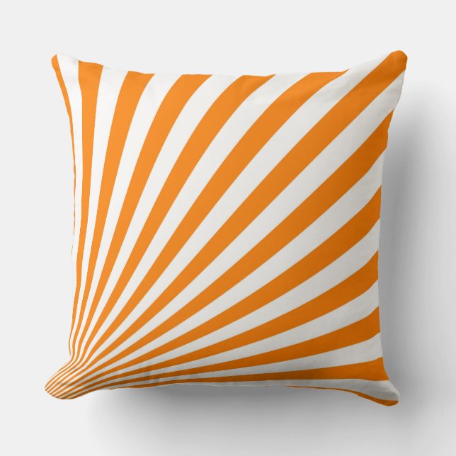 Cojín Decorativo Fondo Retro Naranja Sun Rays (Anverso)