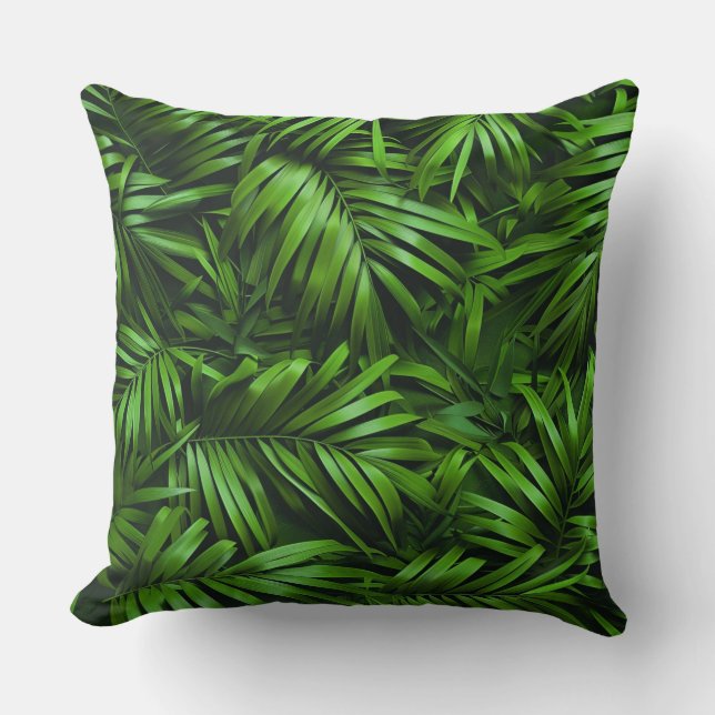 Cojín Decorativo Fondo Serene Tropical Leaf (Anverso)