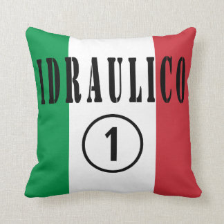 Cojín Decorativo Fontaneros italianos: Uno de Idraulico Numero
