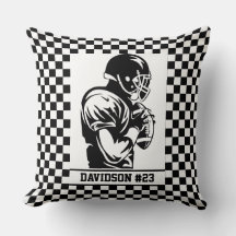 Football Player Throw Pillow
