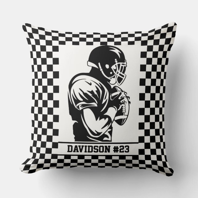 Cojín Decorativo Football Player Throw Pillow (Anverso)