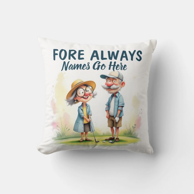 Cojín Decorativo Fore Always Golf Couple (Anverso)