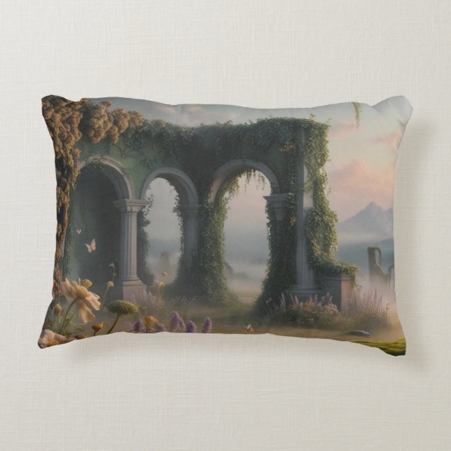 Cojín decorativo forestal místico (Reverso)