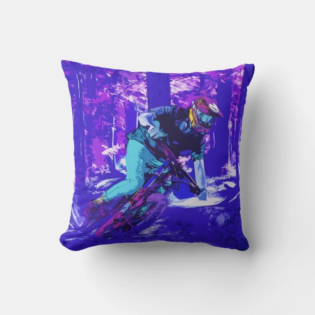 Cojín Decorativo Forestal - Racer BMX (Anverso)