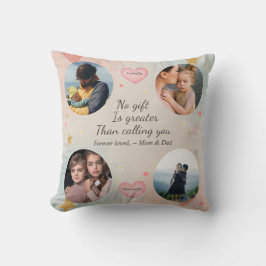 Cojín Decorativo Forever Our Little Ones – Custom 4-Photo Tribute 