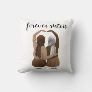 Cojín Decorativo Forever Sisters Personalized Hijabi Gift