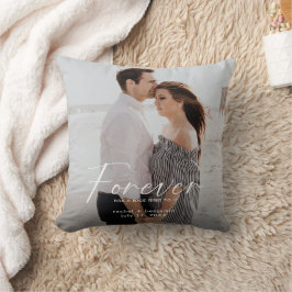 Cojín Decorativo Forever tiene un bonito anillo Photo Engagement Mo