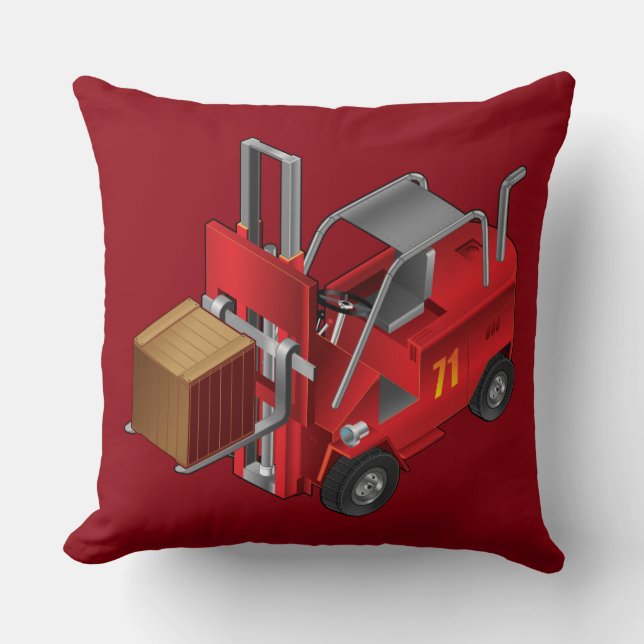 Cojín Decorativo Forklift, Kids Pallet Truck Design (Anverso)
